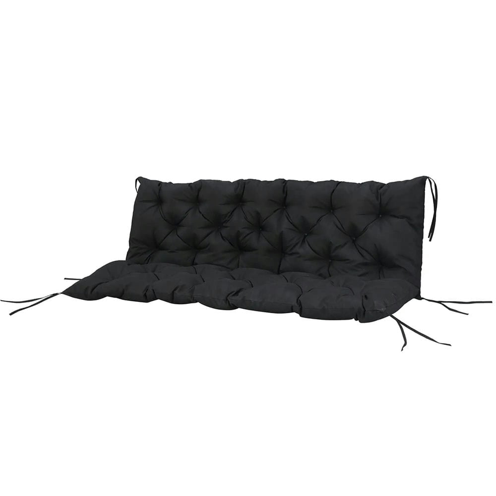 Spaco 59" x 38" Tufted Bench Cushion, Outdoor Furniture, 3-Seater Replacement for Swing Chairr, Patio Sofa/Couch, Black