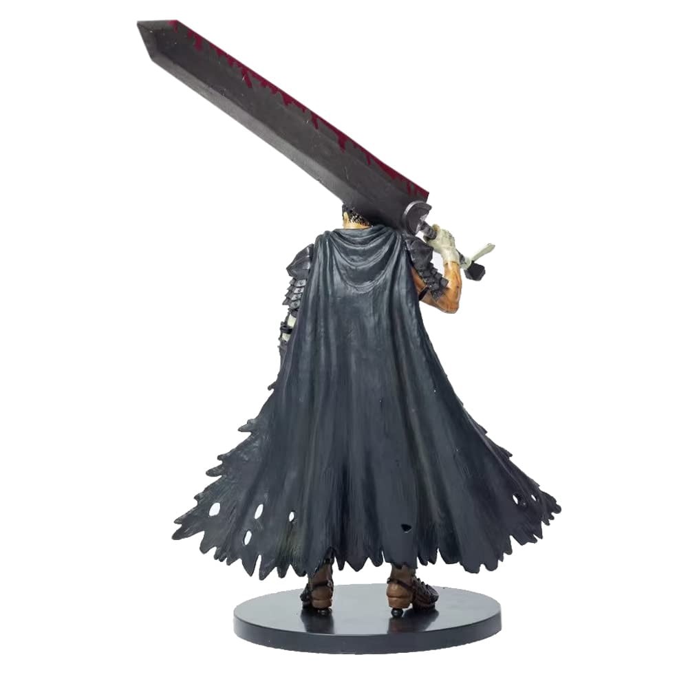 8.26 Inch Berserk Guts Black Swordsman Figma, Bloodstained Base Desktop Decor Anime Action Figure