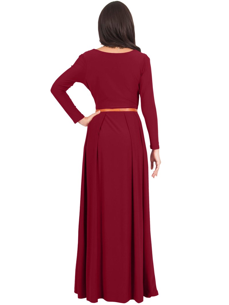 dark red modest dress Modest Formal Vine Dress G481 Red