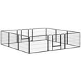 thumbnail image 1 of PawHut Dog Pen with Gate, 12 Panels Puppy Playpen Outdoor Indoor, 24"H, 1 of 10