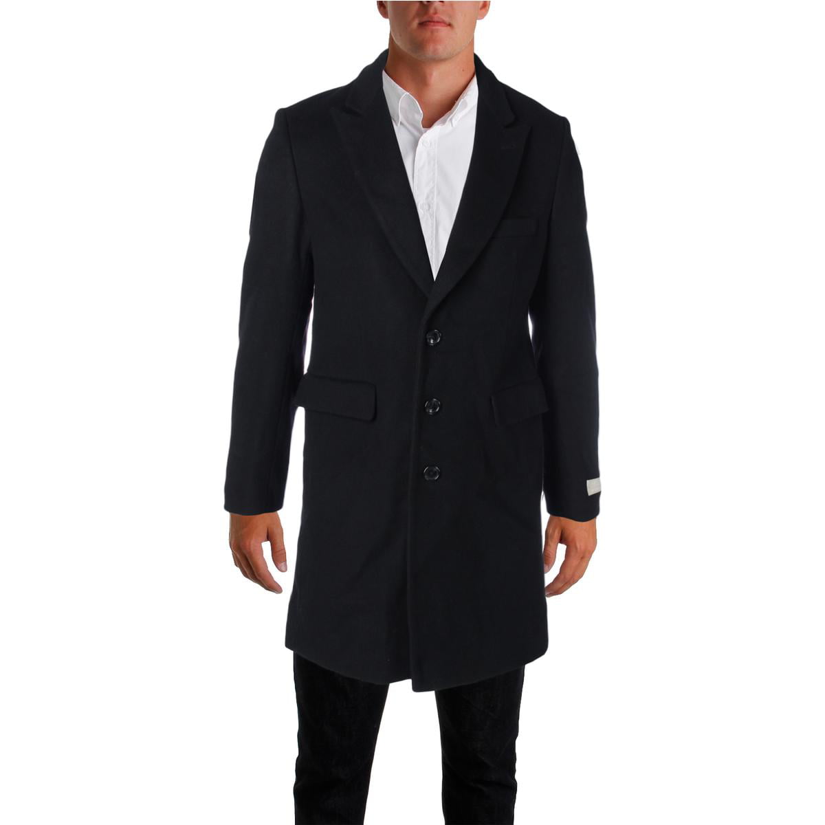 MICHAEL Michael Kors Mens Wool Blend Slim Fit Pea Coat - Walmart.com