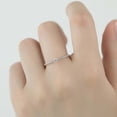 thumbnail image 6 of HeartsAndYou 0.06ct Round Cut Moissanite Engagement Ring for Women Beaded Solitaire 18k White Gold Over Silver, 6 of 9