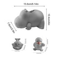 thumbnail image 4 of Bath Spout Cover - Faucet Cover - Bathtub Faucet Protector for Baby - Silicone Gray Hippo - Kids Bathroom Accessories - Free Toys, 4 of 8