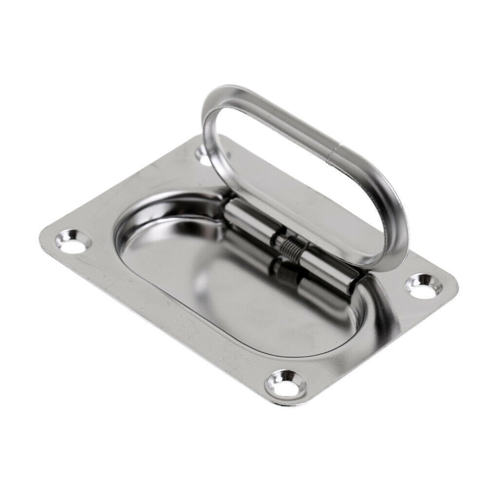 Stainless Steel Boat Hatch Pull Flush Lift Ring Recessed Handle Locker