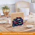 thumbnail image 5 of Table Napkin Holder, One Sizex2 Kitchen Napkin Holder Acrylic Napkin Holder Restaurant Napkin Holder Color Fish Pattern, 5 of 9