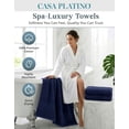 thumbnail image 3 of Casa Platino Bath Towels 4 Pack - Soft & Highly Absorbent 100% Cotton Towels for Gym, Hotel, Spa & Everyday Use - Navy, 3 of 8