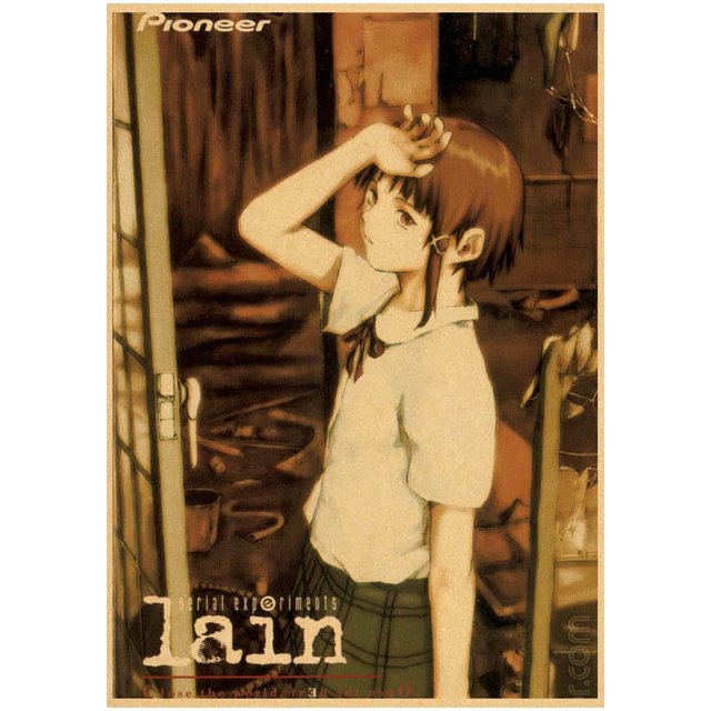 serial experiments lain Poster Anime Wall Art Home Decorative Painting Children's Room Decor Wall Sticker