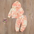 thumbnail image 5 of XBASW Baby Toddler Girls Boys Tie Dye Hoodie Sweatsuits Pant Set Kids Spring Fall Long Sleeve Sweatshirts + Sweatpants with Pockets 2 Pieces Outfits 6M-6T, 5 of 8