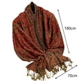 thumbnail image 2 of TMOYZQ Women's Boho Scarves Shawl Wraps Open Front Elegant Tassels Cape Cozy Travel Cardigan Fall Winter Blanket Shawls Scarves on Clearance, 2 of 2