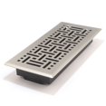 thumbnail image 4 of 2" X 12" Modern Victorian Floor Register Grille with Dampers - Decorative Grate - HVAC Vent Duct Cover - Satin Nickel, 4 of 4