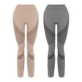 thumbnail image 3 of Zjunqe Celsior Cellulite Leggings for Women 2Pcs Anti Cellulite Compression Tummy Control Leggings Resistance Band Leggings Gym Bottoms Scrunch Butt High Waist Knit Leggings Gym Tights Pink S, 3 of 3