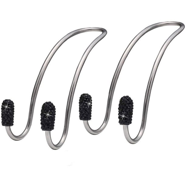 Ganchos para reposacabezas de asientos de vehículos GM, ganchos para colgar bolsos, billeteras, comestibles, ganchos organizadores para asiento trasero, paquete de 2, color negro