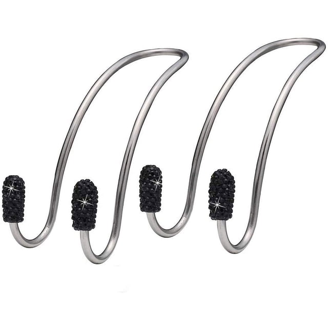 Ganchos para reposacabezas de asientos de vehículos GM, ganchos para colgar bolsos, billeteras, comestibles, ganchos organizadores para asiento trasero, paquete de 2, color negro