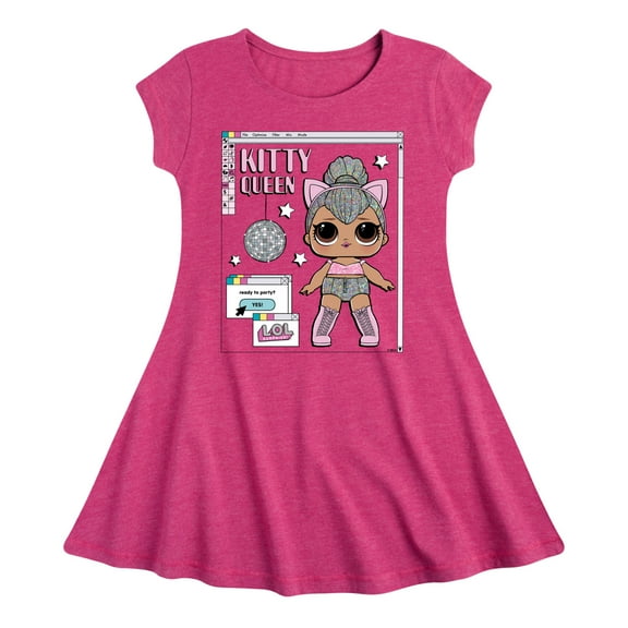 LOL Surprise! Dolls Kitty Queen - Computer Design - Toddler & Youth Girls Fit & Flare Dress