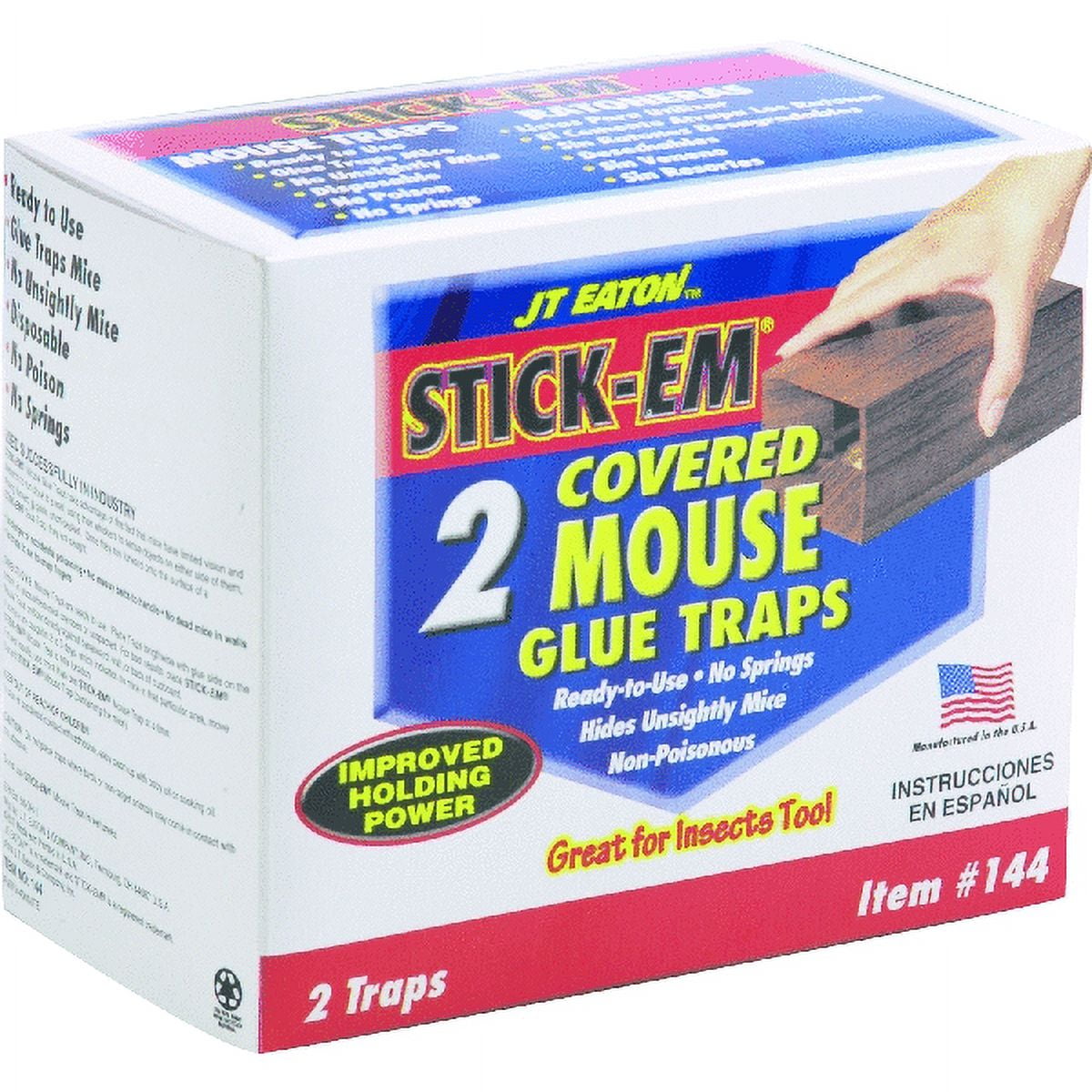 JT Eaton Mouse Glue Trap - Stick - 3 Pack, Multicolor