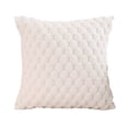 thumbnail image 1 of Under 10 Pillow Case 1 PCS Solid Color Striped Pillow Living Room Sofa Pillow Headboard Plaid Waist Pillow Rabbit Plush Pillow Case Household Simple Literary Farmhouse Pillow Covers, 1 of 4