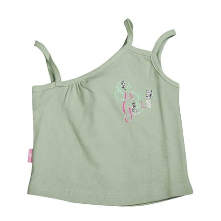 

Wild Mango Toddler Girls Sleeveless Cotton Fashion Strappy Tank Shirt Top 7673 7674-2T (GREEN)