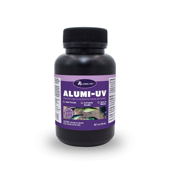Alumilite Alumi-UV 4 oz Fast Curing Clear UV Resin for Crafts, Jewelry, Doming, Coating, Fishing Lures, and Coasters