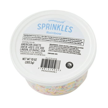 Sweetshop Jimmies Rainbow Sprinkle Tub, 10oz - Dessert Sprinkles & Decorations