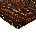 thumbnail image 2 of Ambesonne Tribal Fitted Sheet, Aboriginal Cave, Queen Size, Orange and Black, 2 of 3