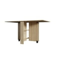 thumbnail image 2 of Folding Dining Table, Versatile Dinner Table with 2 Wheels and 2 Storage Racks, Space Saving Dining Room Table,, 2 of 6