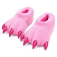 thumbnail image 2 of Unisex Soft Monster Claw Slippers Fun Dino Slippers Animal Paw Shoes For Men Women Boy Girl With Home Halloween Party Footwear Pink 35, 2 of 8