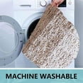 thumbnail image 6 of Non-Slip Absorbent Microfiber Bath Mat, Soft High-Grade Polyester with Rubber Backing, Machine Washable Quick Dry, 15.7x23.6in Brown for Bathroom Shower Bedroom, 6 of 7