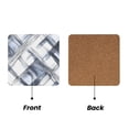 thumbnail image 2 of Multi-Shape Mdf Cork Coaster 4 Pieces Of Anti-Slip, Anti-Wear And Anti-Fouling 3.9in Easy To Clean And Stable Structure Silver Checked Hand-Drawn Sketch_1 Square, 2 of 7