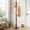 Begonia wood color, variant on PUKNLY Wooden Coat Rack Freestanding, Hall Tree Hanger with Resin Hooks, Adjustable Heavy Duty Coat Stand for Hanging Clothes, Bags, Hats, and Umbrellas in Living Room, Bedroom, Entryway, and Hallway
