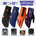 thumbnail image 3 of Winter Gloves For Men Waterproof Windproof Cold Gloves Snowboard Motorcycle Riding Driving Warm Touchscreen Zipper Glove, 3 of 5