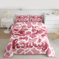 thumbnail image 2 of Homewish Pink Cowgirl Hat 3 Pieces Queen Comforter Set for Female Men Adults,Western Theme Ultra Soft Bedding Sets,Leopard Cheetah Print Bedding Comforter Set Breathable,Ultra Soft Home Decor, 2 of 8