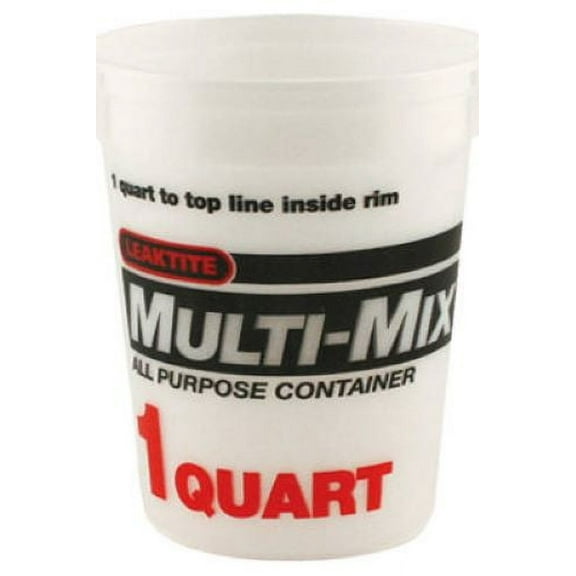 Leaktite 001Q02MM050 1-Quart Multi-Mix Empty Paint Mixing Container - Quantity of 36