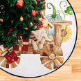 thumbnail image 4 of Coolnut Autumn Watercolor Pumpkin Christmas Tree Mats Waterproof Tree Skirt, Thanksgiving Fruit Cart Xmas Tree Stand Tray Mat Floor Protector Pad for Holiday Party Decoration, 28.3", 4 of 6
