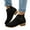 Black, variant on Dress Boots for Women Ladies Fashion Suede Pointed Toe Stacked Low Heel Winter Fall Short Dressy Ankle Booties