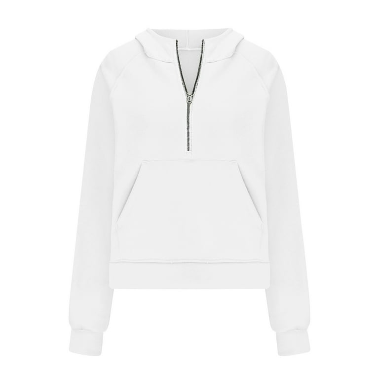 TOWED22 Womens Oversized Half Zip Sweatshirt Hoodie Quarter 1/4