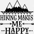 thumbnail image 3 of CafePress - Hiking Makes Me Happy Baseball Jersey - Kids Cotton Baseball Jersey, 3/4 Sleeve Shirt, 3 of 4