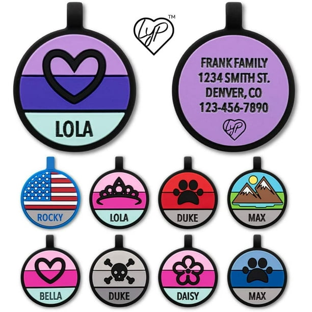 ZMLEVE Soundless Pet Tag - Designer Deep Engraved Silicone – Double Sided  and Engraving Will Last - Pet ID Tags, Dog Tags, Cat Tags 