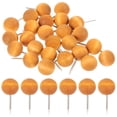 thumbnail image 1 of 100 Pcs Épingle à Pousser Décorative en Bois Tête Ronde pour Dessin Photos Planches, 1 of 8