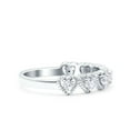 thumbnail image 2 of Seven Stone Diamond Ring, Heart Shape Mount Diamond Engagement Ring, Half Eternity Diamond Wedding Band, 2.1 Ct Round Brilliant Cut Simulated Diamond, 14K White Gold Plated, Promise Ring, 2 of 5