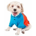 thumbnail image 4 of Pet Life ® Active 'Barko Pawlo' Relax-Stretch Quick-Drying Performance Dog Polo T-Shirt, 4 of 12