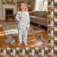 thumbnail image 2 of RMGVDSD Kids Coloring Pajamas with Markers Soft Boys Girls Pajama Sets Long Sleeve Tops and Pants Cute Print Sleepwear Nightwear Outfit 5-6 Years, 2 of 9