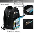thumbnail image 4 of Easygdp Astronaut Tropical Dolphin Mochila para Laptop de Viaje con Puerto USB, Mochila para Laptop con Puerto de Carga USB para Mujeres y Hombres, 4 of 7