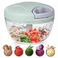 thumbnail image 1 of Manual Food Shredder Hand Pull Rope To Mash And Slice Garlic Onion Vegetables And Fruits Home Cooking Machine, 1 of 1