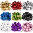 thumbnail image 5 of Mini Shatterproof Ball Ornaments, Christmas Ornament Set, Holiday Tree Decor, Festive Bauble Gift for Family Home, 2", Black, 24 Pack, 5 of 5