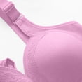 thumbnail image 4 of Bras for Women,Lace Pattern Front Buckle Non Underwire Bra Solid Color Comfortable Tank Top for Daily Wear,Sports Bras for Women,Purple,36, 4 of 7