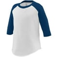 thumbnail image 2 of Augusta Toddler Baseball Jersey 422 White/Navy 4T, 2 of 2