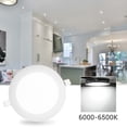 thumbnail image 2 of DELight 6 Inch LED Recessed Light Ultra-thin Ceiling Panel 6000K Wafer Downlight 12W Eqv 100W Cool White 960LM Brightness ROHS Certified, 2 of 10