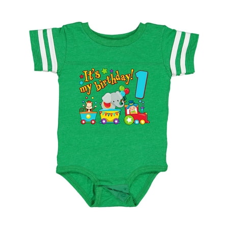 

Inktastic It s My Birthday- Circus Train 1st Birthday Gift Baby Boy or Baby Girl Bodysuit