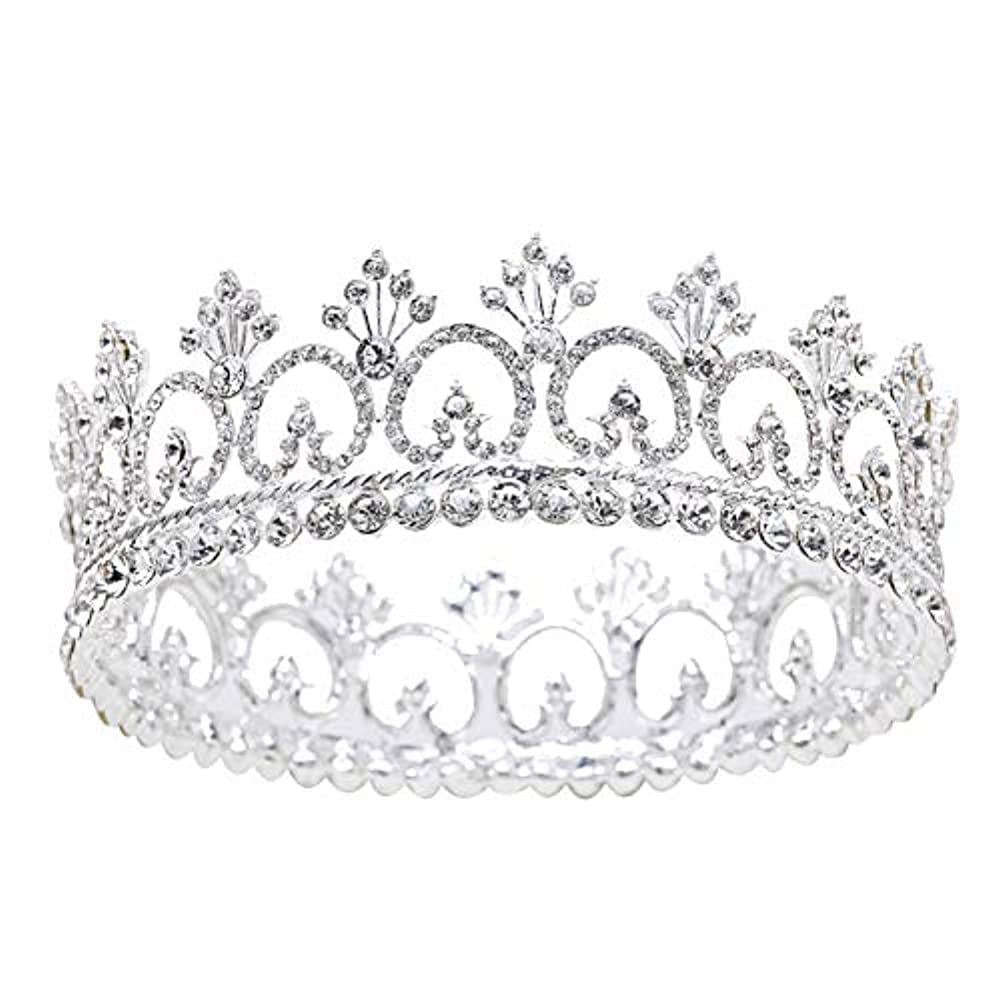 Beauty Contest Pageant Tiara Wedding Bridal Crown Clear Rhinestones Prom Party 