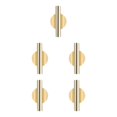 thumbnail image 3 of mmirethe Home Wall Hanging Plant Flower Vase Planter Container Holder Gold 2x10.8cm 5Set, 3 of 6